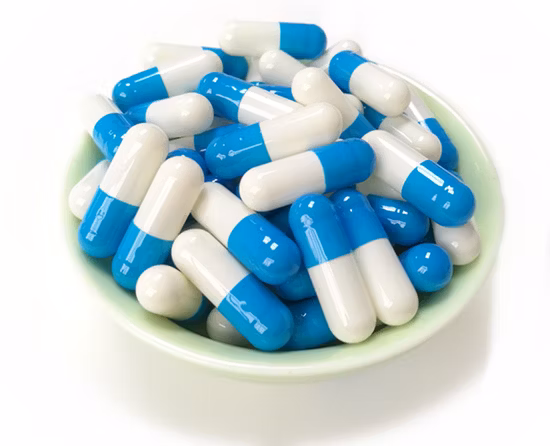 Halal Size 00 White and Green Color Empty Gelatin Capsule