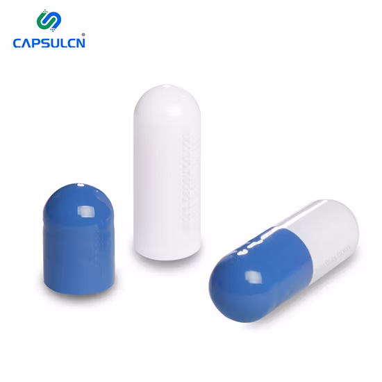 Capsulcn Top Sellers Empty Gelatin Capsules Skyblue Mixing White Empty Hard Gelatin Capsule Colour Can Be Customized